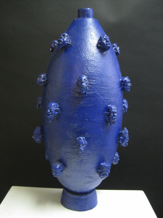 Sculpture titled "Il vaso di Lombroso…" by Paolo Camporese, Original Artwork, Ceramics