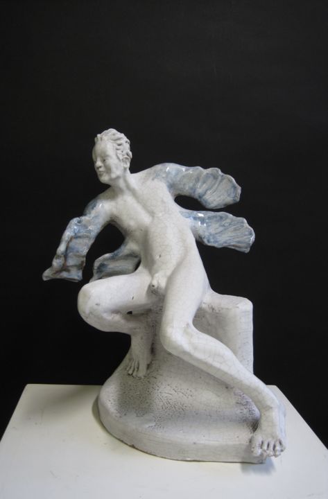 Sculpture intitulée "Cis e Trans genico" par Paolo Camporese, Œuvre d'art originale, Céramique
