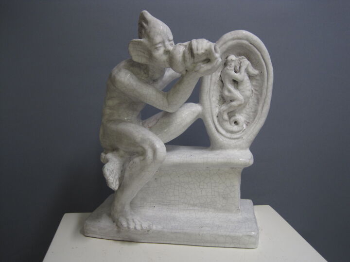 Sculpture titled "Dipnos 2022" by Paolo Camporese, Original Artwork, Ceramics