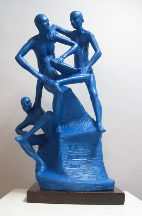 Escultura intitulada "Il riposo degli acr…" por Paolo Camporese, Obras de arte originais, Terracota