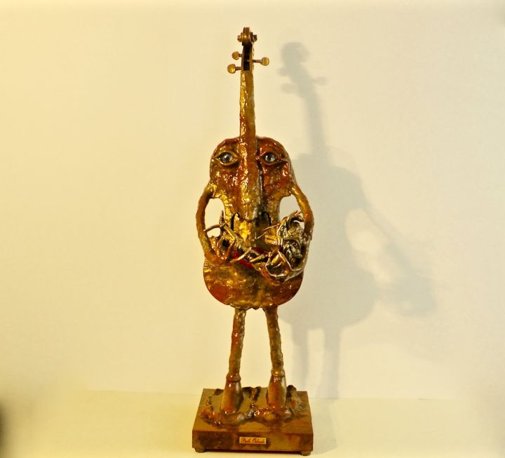 Sculpture titled "Paganini Collection…" by Paolo Orlando, Original Artwork, Wood