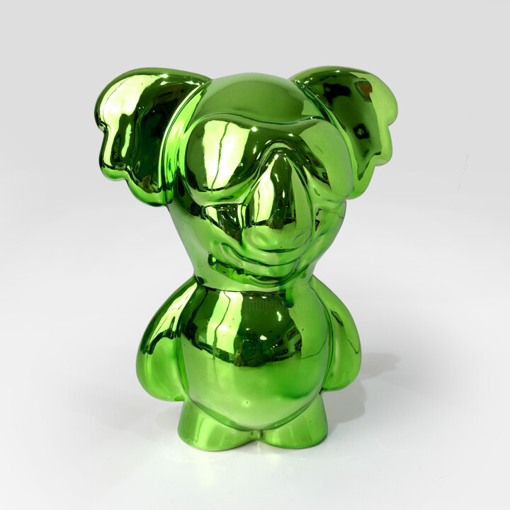 Sculpture titled "Xèrse - lime green" by Paolo Pastorino, Original Artwork, Ceramics