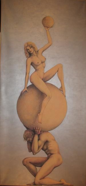 Pittura intitolato "Allegory of balances" da Paolo Buzi, Opera d'arte originale