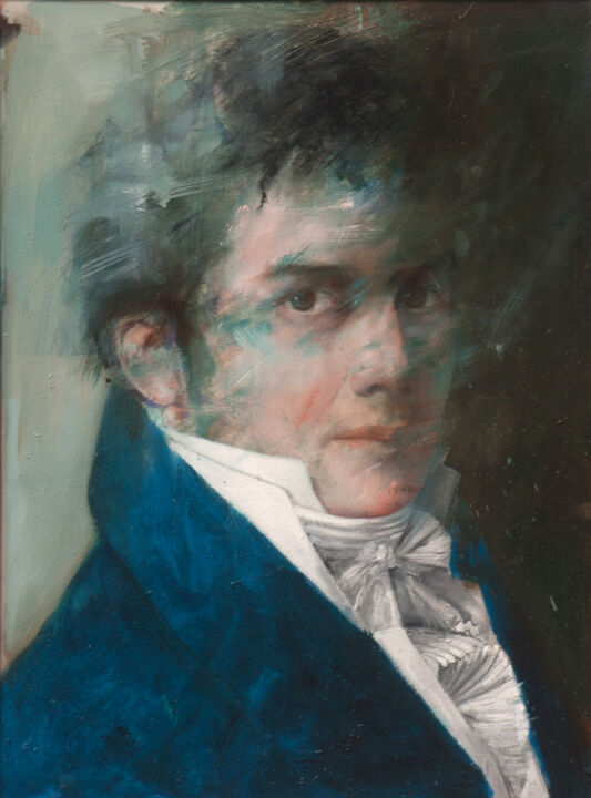 Картина под названием "Ritratto (Fig.2-21)" - Paolo Damiani, Подлинное произведение искусства, Масло