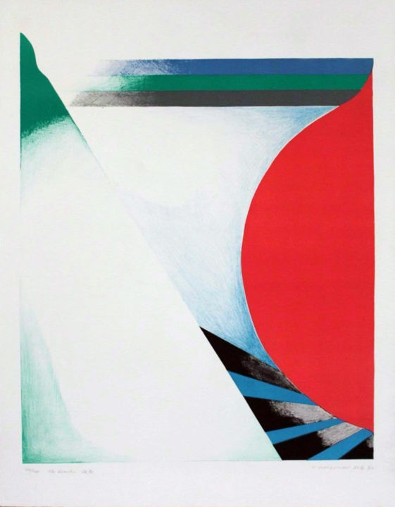 Gravures & estampes intitulée "Takesada Matsutani…" par Paolo Vitelli, Œuvre d'art originale, Lithographie