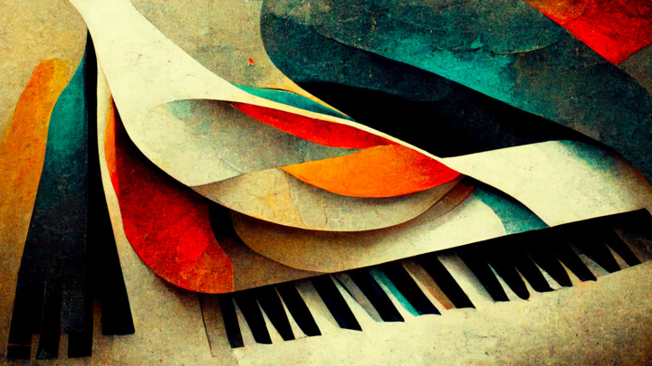 Arte digitale intitolato "PIANO" da Paolo Volante, Opera d'arte originale, Immagine generata dall'IA