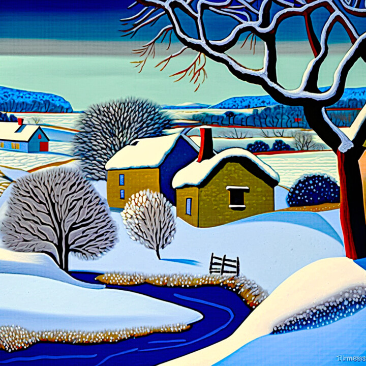 Digital Arts titled "A simple winter" by Paolo Volante, Original Artwork, Digital Painting
