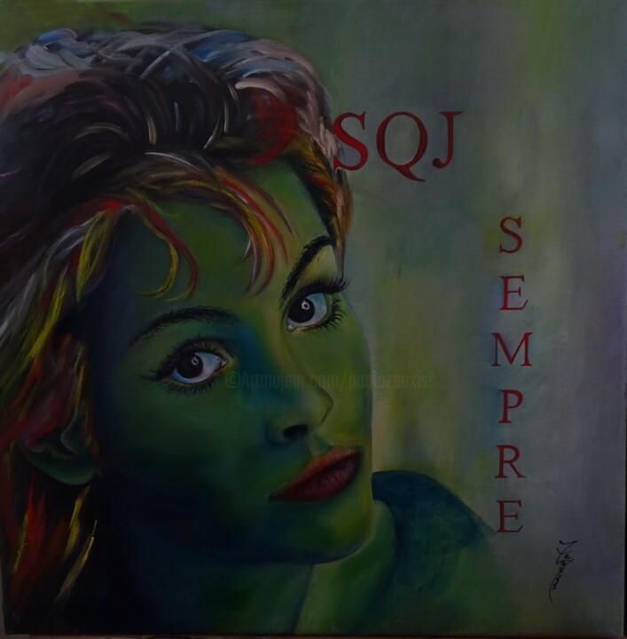 Painting titled "SQJ SEMPRE" by Zeuxiss, Original Artwork, Oil
