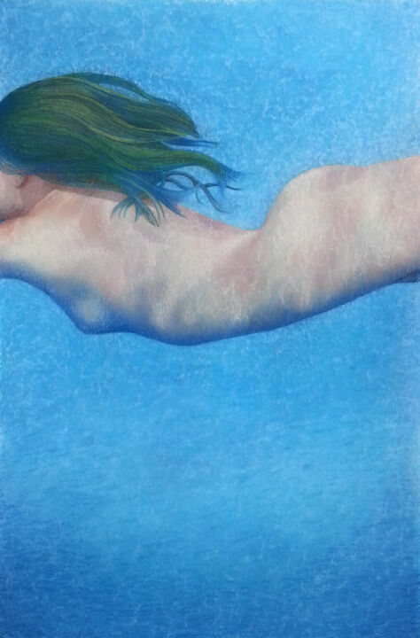 Dessin intitulée "Siren I" par Paolozzi, Œuvre d'art originale, Pastel