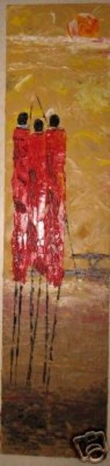 Pittura intitolato "Paysage Masai" da Giampietro Nardello, Opera d'arte originale