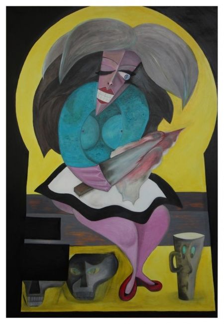 Картина под названием "Keyhole" - Gallery Papen, Подлинное произведение искусства, Масло