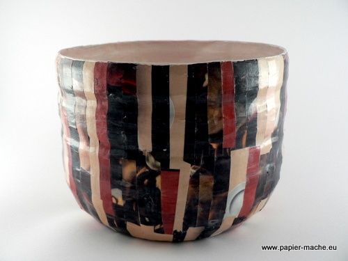 Sculpture titled "Collage bowl" by Joanna Jedrzejewska, Original Artwork, Mixed Media