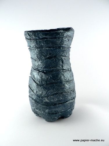 Sculpture titled "Papier mache vase" by Joanna Jedrzejewska, Original Artwork, Mixed Media