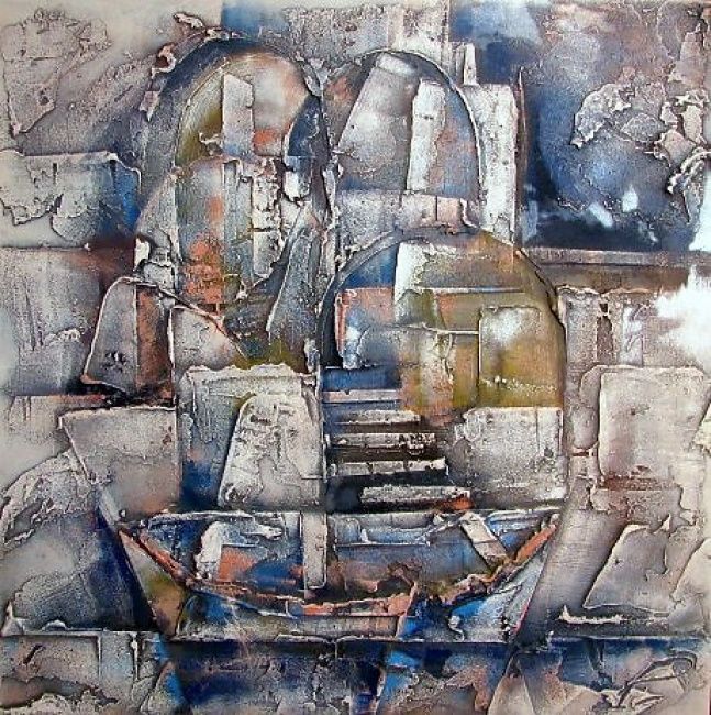 Painting titled "Boat" by Paprik, Original Artwork
