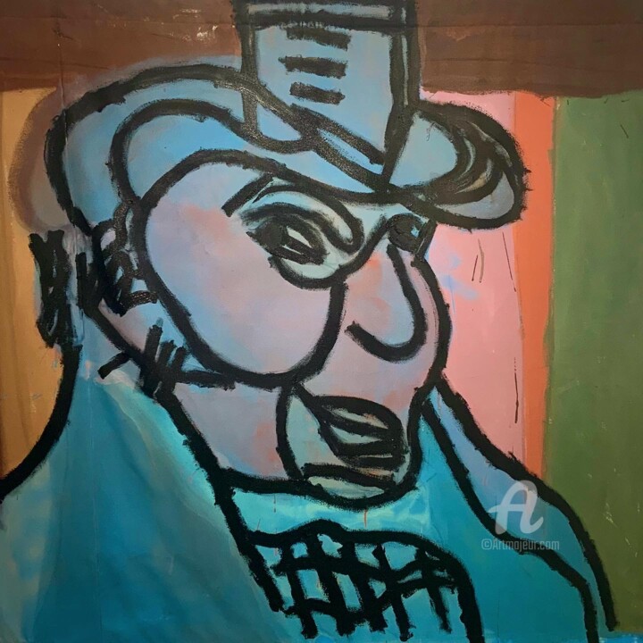 Painting titled "Mr Goya" by Paris Sergiou, Original Artwork, Oil