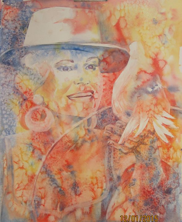 Peinture intitulée "cirque 1" par Daniel Et Evelyne Pâris, Œuvre d'art originale, Aquarelle