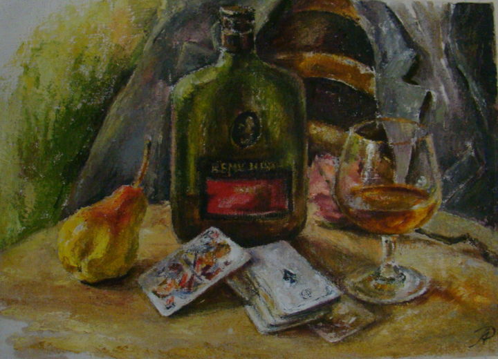 Pintura titulada "Так карта легла." por Irina Radionova, Obra de arte original, Oleo