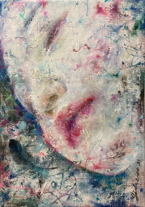 Painting titled "Nightingale-Feather…" by Jiyou Piao, Original Art, Acrylic