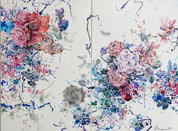 Painting titled "simple dream" by Jiyou Piao, Original Art, Acrylic