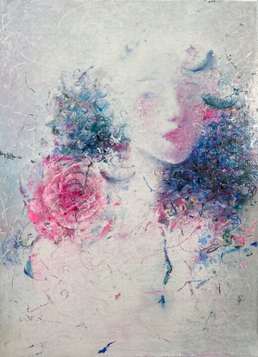 Картина под названием "nightingale-43" - Jiyou Piao, Подлинное произведение искусства, Пигменты
