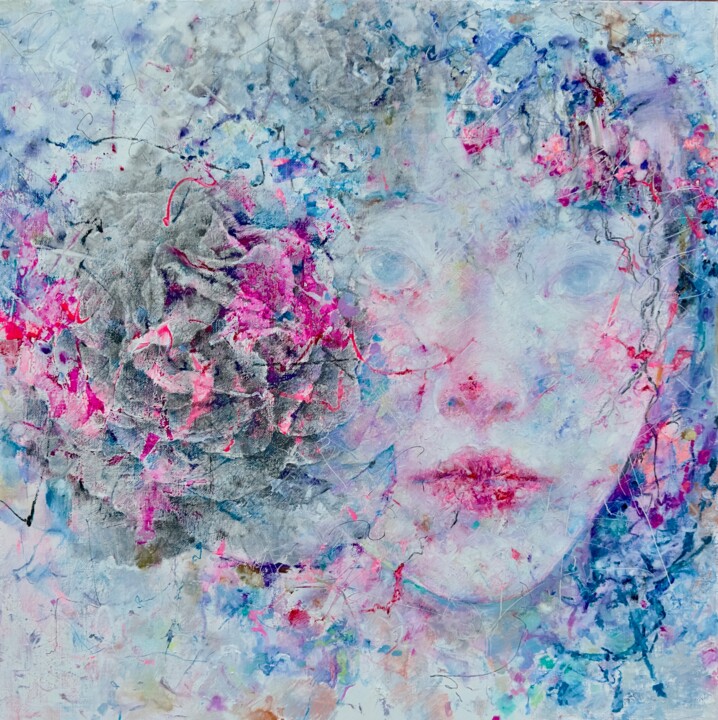 Painting titled "Nightingale-94" by Jiyou Piao, Original Artwork, Pigments