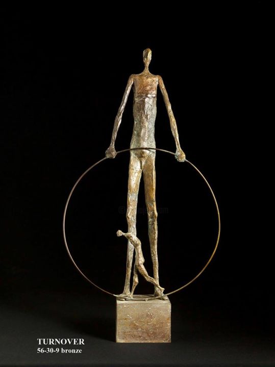 Sculpture titled "Turnover" by Gevorg Tadevosyan, Original Artwork, Bronze