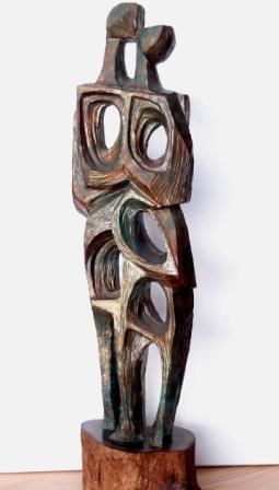 Escultura intitulada "Beijo (cimento)" por Aníbal Ruivo, Obras de arte originais,