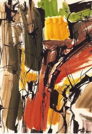 Pintura intitulada "Carregadores (aguar…" por Aníbal Ruivo, Obras de arte originais