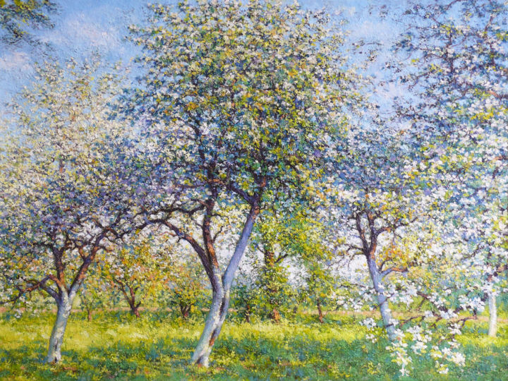 Картина под названием "Sunny garden" - Petr Parkhimovitch (parpeter66), Подлинное произведение искусства, Масло