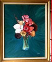 Картина под названием "Fleurs d'été" - Jean Parraud, Подлинное произведение искусства, Масло