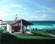 Painting titled "Pays Basque-Chapell…" by Jean Parraud, Original Artwork