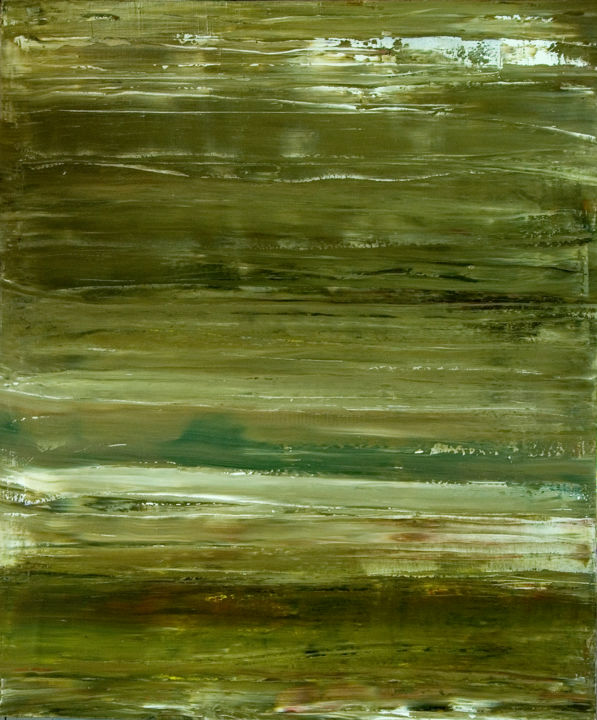 Malerei mit dem Titel "Am Teich / At the P…" von Stephan Reichmann, Original-Kunstwerk, Öl
