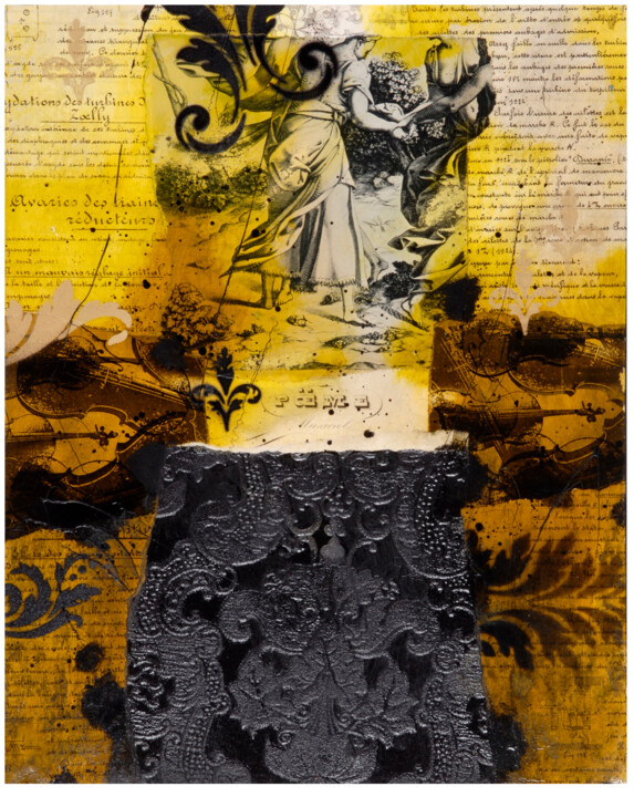 Collages intitulée "poeme.jpg" par Pascal Bouchet-Spiegel, Œuvre d'art originale