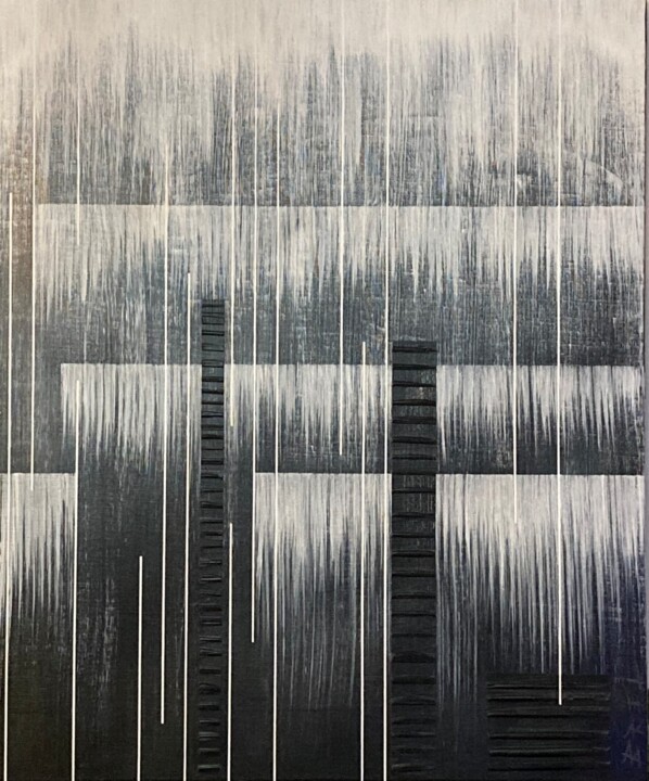 Peinture intitulée "" Brouillard indust…" par Pascal Brel, Œuvre d'art originale, Acrylique