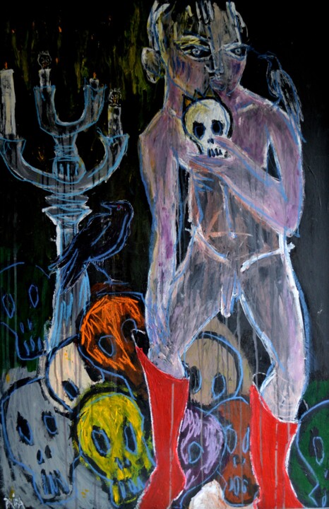 Pittura intitolato "LA NUIT DES ROIS" da Pascal Briba, Opera d'arte originale, Acrilico
