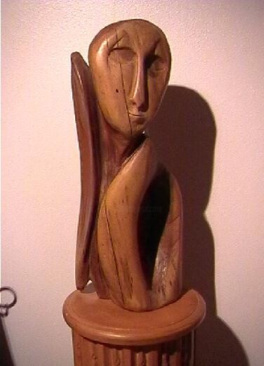 Sculpture titled "femme autre angle" by Pascal Brunette, Original Artwork