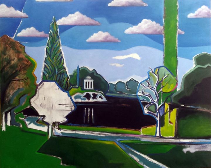 Peinture intitulée "Lac Daumesnil après…" par Pascal Buffard, Œuvre d'art originale, Huile