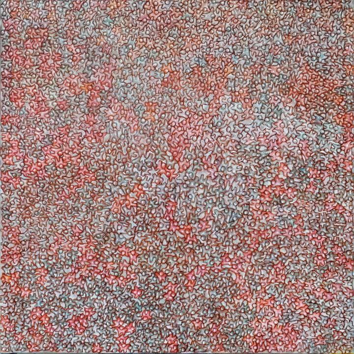 Peinture intitulée "surpopulation" par Pascal Buffard, Œuvre d'art originale, Huile