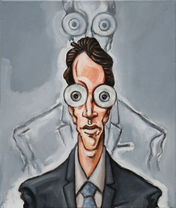 Peinture intitulée "l'homme de derrière" par Pascal Buffard, Œuvre d'art originale