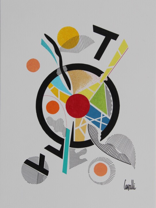 Peinture intitulée "23018 Cheminements" par Pascal Cavalli, Œuvre d'art originale, Acrylique