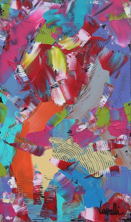 Peinture intitulée "23 044 Joie" par Pascal Cavalli, Œuvre d'art originale, Acrylique