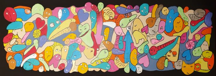 Pintura titulada "Multiface Cette oeu…" por Les Toiles De Pascal, Obra de arte original, Acrílico