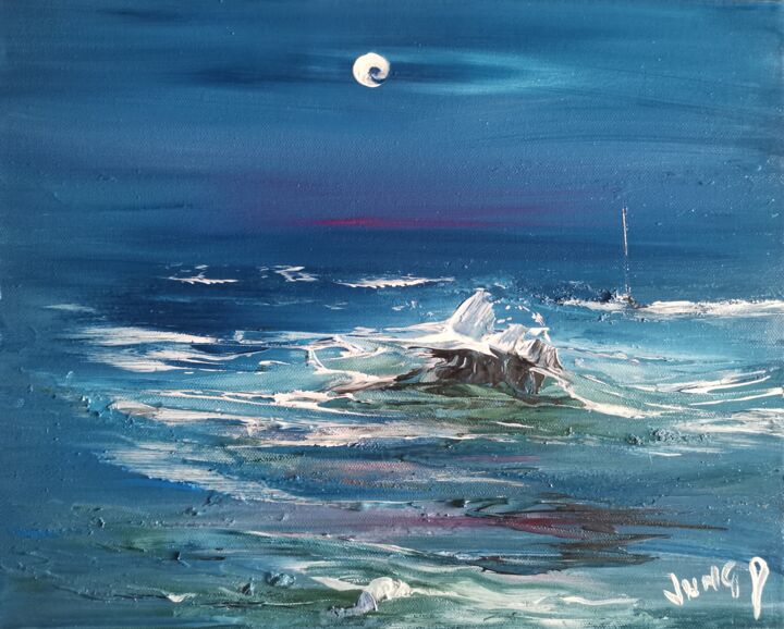 绘画 标题为“Poesia of a wave” 由Pascal Jung, 原创艺术品, 油