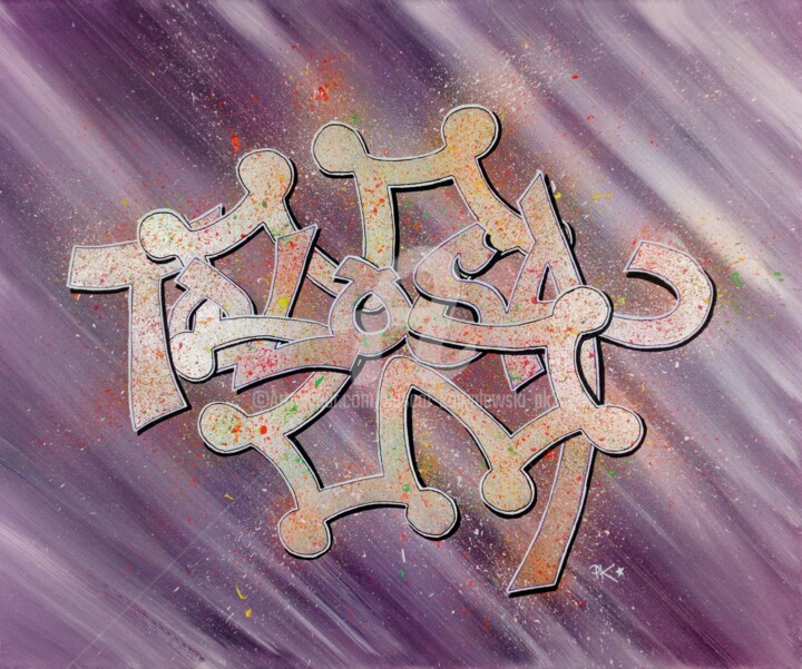 Peinture intitulée "Graffiti-Art - TOLO…" par Pascal Kowalewski (PK29), Œuvre d'art originale, Acrylique Monté sur Châssis e…