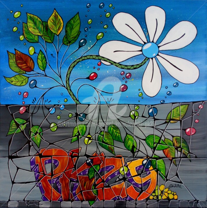 Peinture intitulée "Graffiti Urban-Art…" par Pascal Kowalewski (PK29), Œuvre d'art originale, Acrylique