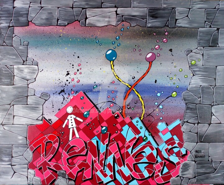 Graffiti Lettre S, Painting by Pascal Kowalewski (PK29)