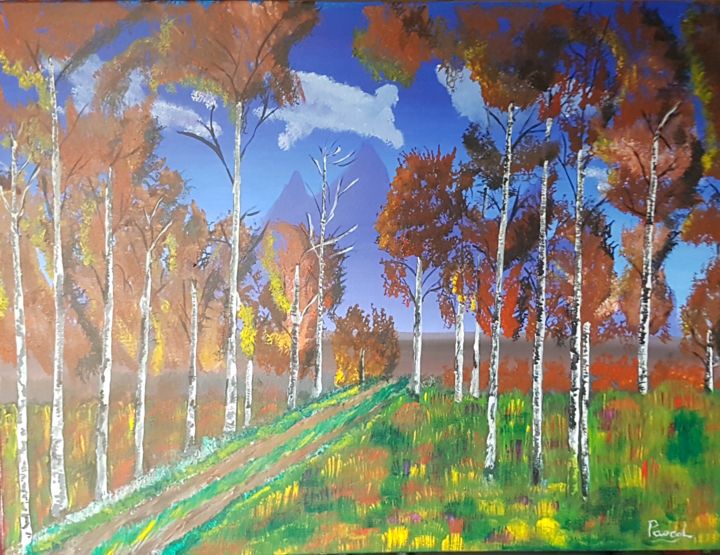 Painting titled "La forets" by Pascal, Original Artwork