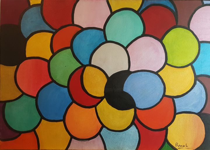 Painting titled "Pacman" by Pascal, Original Artwork, Acrylic