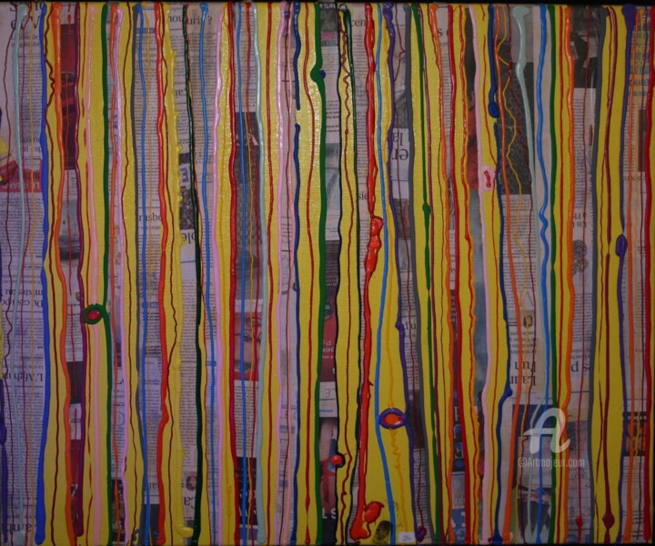 Malerei mit dem Titel "canard" von Pascal Piguel, Original-Kunstwerk, Acryl
