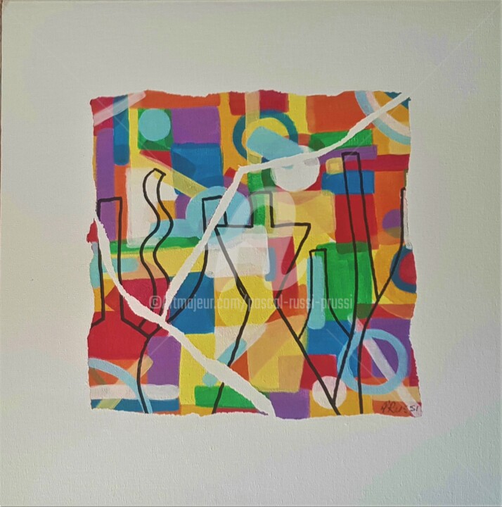 Painting titled "23 Addiction- Déchi…" by Pascal Russi (PRussi), Original Artwork, Acrylic